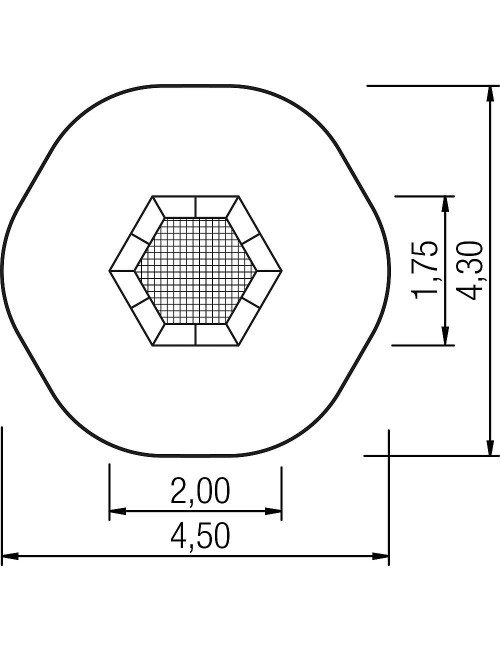 Įmontuojamas batutas Jump 6, 2,00x1,75 m