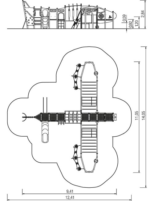 Vaikų žaidimų aikštelė Lėktuvas