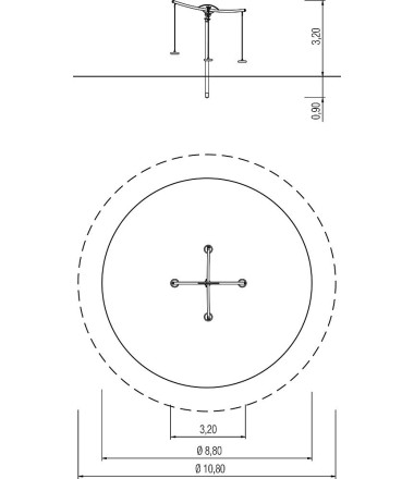 Žaidimų aikštelės karuselė Janus 3,20 m