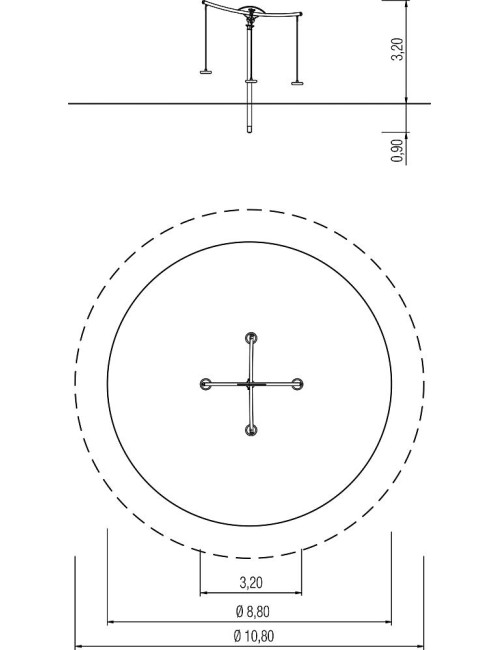 Žaidimų aikštelės karuselė Janus 3,20 m