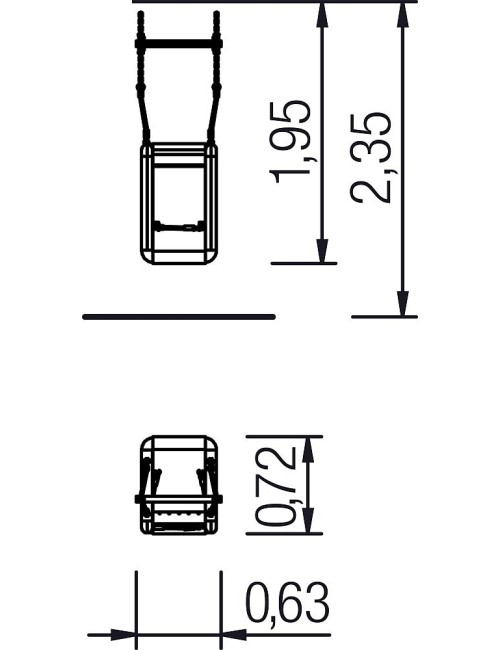 Sūpynių sėdynė Midi