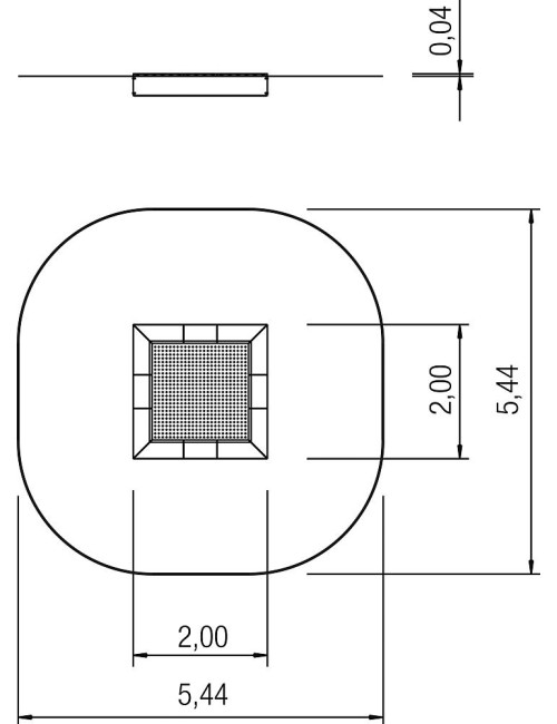 Įmontuojamas batutas  2,00x2,00 m