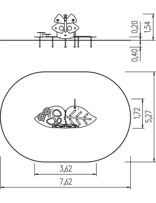 Vaikų žaidimo aikštelė Drugelis