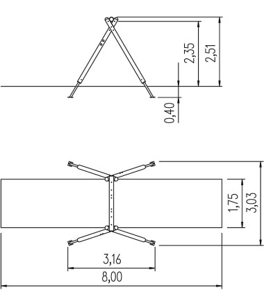 Vienguba sūpynės konstrukcija Adler