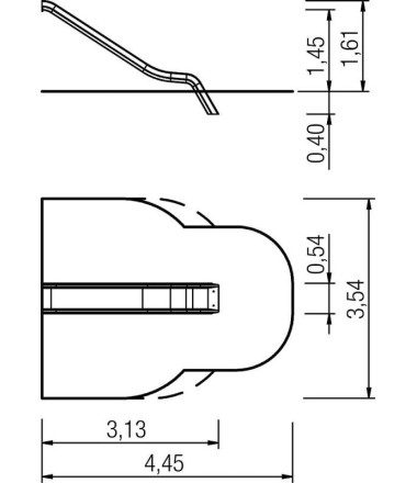 Nerūdijančio plieno čiuožykla - pilka -  PH 145 cm