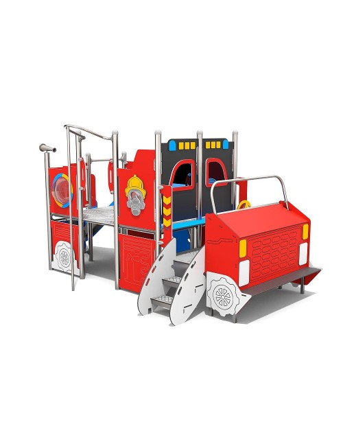 Multifunkcinė vaikų žaidimų aikštelė Ugniagesių automobilis