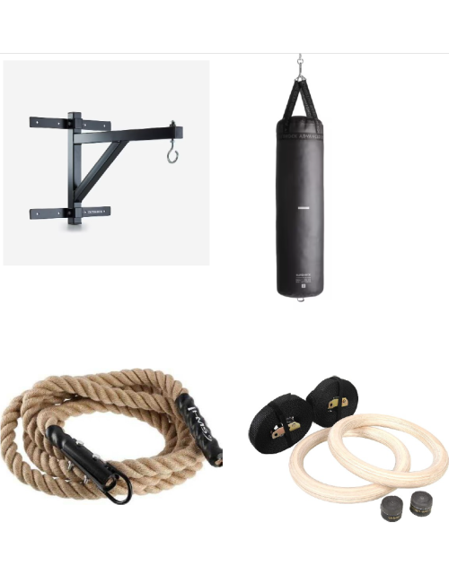 Laisvai kabanti sporto - gimnastikos įranga komplektas 4 in 1