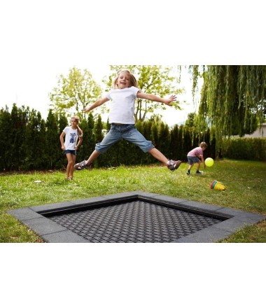 Įleidžiamas batutas „Kids Tramp Playground“ 1,50x1,50 m.