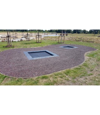 Žemės trampolinai vaikams Trampolinų kiemas 2,00x2,00 m.