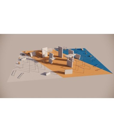 Parkūro aikštelės konstrukcija Park M