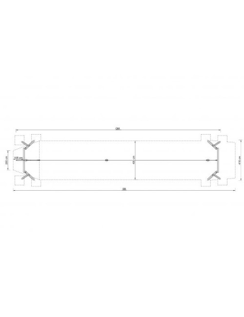 Nusileidimo lynas su pradžios atrama - ilgis 20 m.
