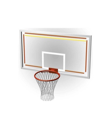 Krepšinio lanko raudonos ir geltonos LED juostos