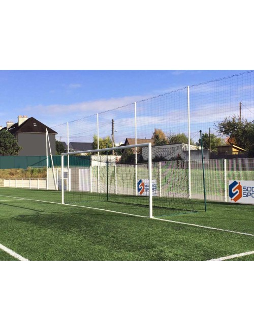 Aliumininis futbolo vartų rėmas su elipsės formos rėmu.