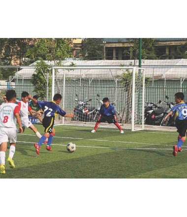 Minifutbolo vartų tinklas, 120mm viengubas audinys.2,1 m x 1,6 m x 0,8 m x 0,8 m