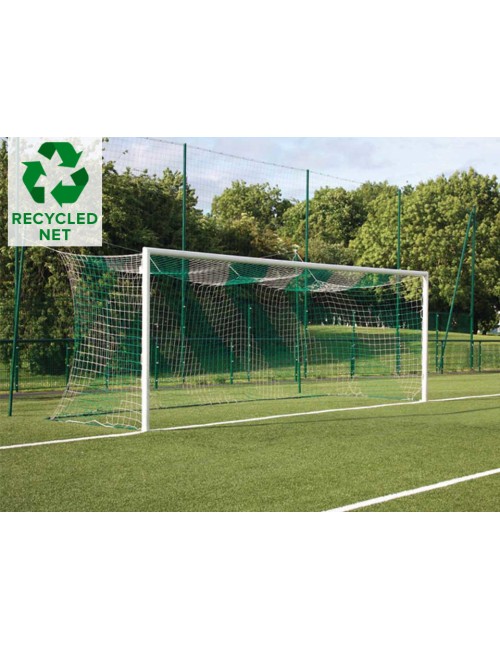 Futbolo vartų perdirbti tinklai, 120 mm viengubas audinys. 7,32 m x 2,44 m.