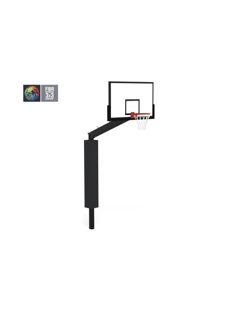 FIBA sertifikuotas 3x3 krepšinio stovas, aukštis 1,65 m.