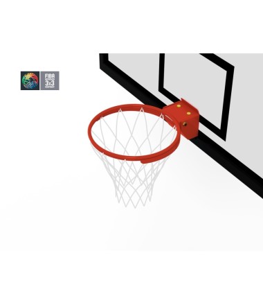 FIBA sertifikuotas 3x3 krepšinio stovas, aukštis 1,65 m.