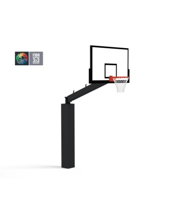 FIBA sertifikuotas 3x3 krepšinio stovas su įmontuotu pagrindu