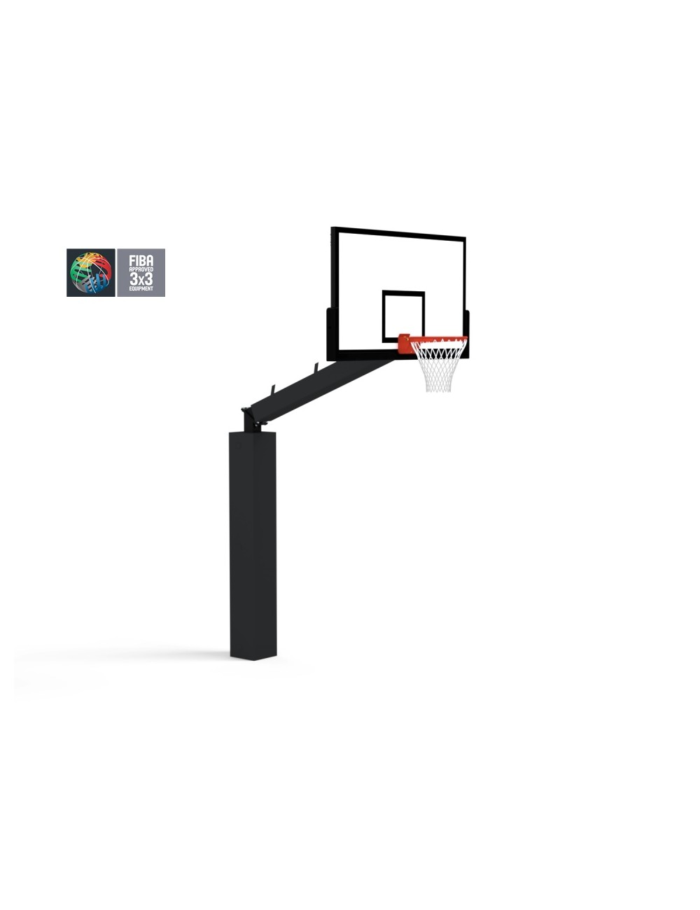 FIBA sertifikuotas 3x3 krepšinio stovas su įmontuotu pagrindu