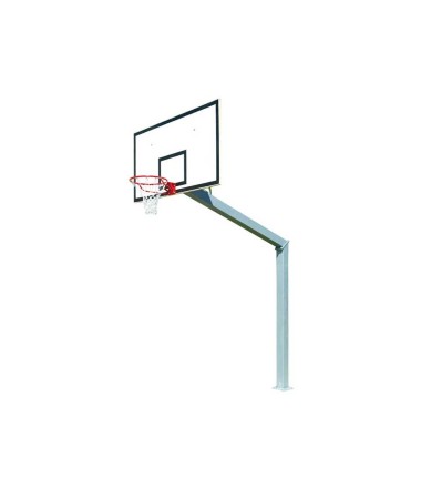 Į žemę tvirtinamas krepšinio stovas, išlenktas, aukštis 3.05m.