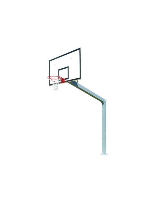 Į žemę tvirtinamas krepšinio stovas, išlenktas, aukštis 3.05m.