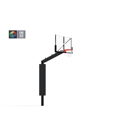 FIBA sertifikuotas 3x3 krepšinio stovas su kištukais, aukštis 2.25 m.