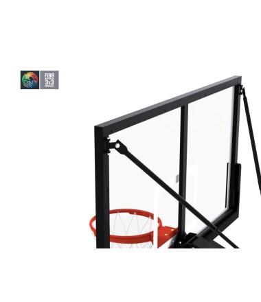 FIBA sertifikuotas 3x3 krepšinio stovas su kištukais, aukštis 2.25 m.