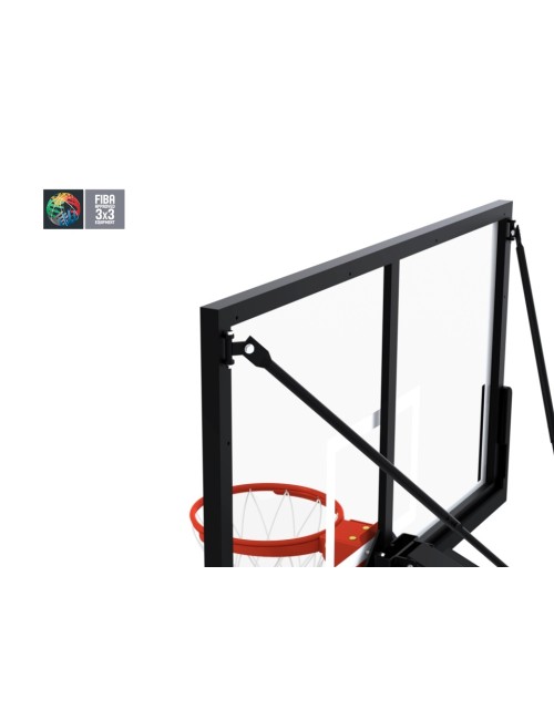 FIBA sertifikuotas 3x3 krepšinio stovas su kištukais, aukštis 2.25 m.