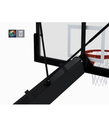 FIBA sertifikuotas 3x3 krepšinio stovas, aukštis 2,25 m.