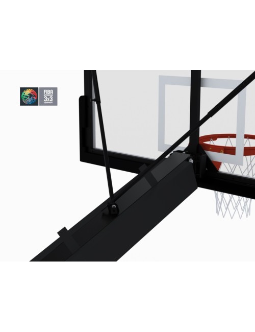 FIBA sertifikuotas 3x3 krepšinio stovas, aukštis 2,25 m.