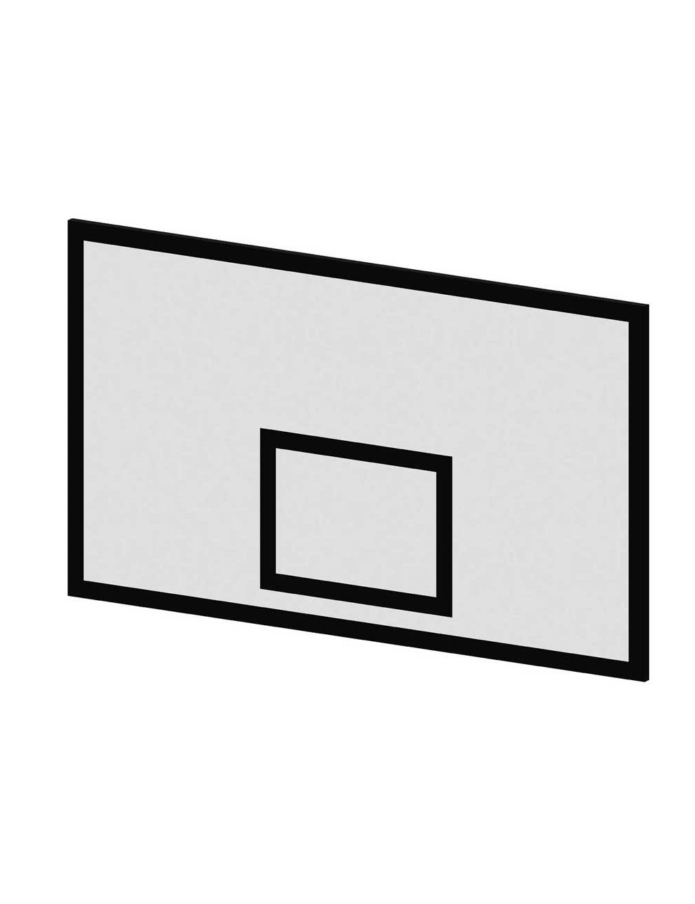 Stiklo pluošto krepšinio lentos atgalinė dalis 1,80x1,05 m. Storis 21 mm.