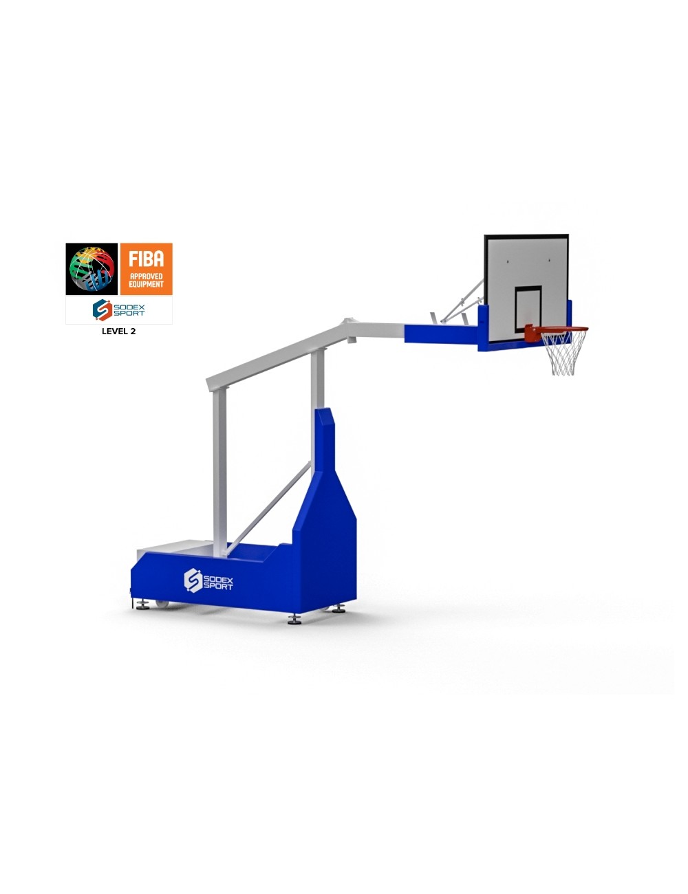 FIBA sertifikuotas 5x5 krepšinio stovas, 2 lygio | fiksuotas lanko aukštis