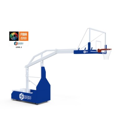FIBA 5x5 krepšinio stovas, 2 lygio | Reguliuojama aukštis | Projekcija 3.25m