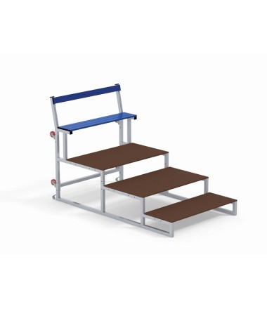 Mobiliai standartiniai tribūnai skirti laipteliai, 4 eilių.