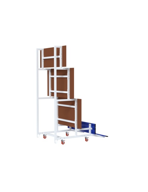 Mobiliai standartiniai tribūnai skirti laipteliai, 4 eilių.