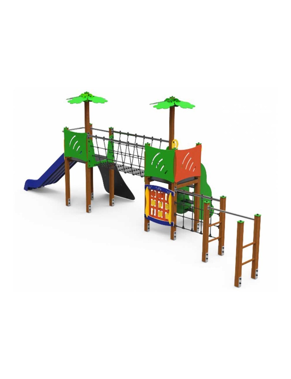 Žaidimo aikštelė su tilteliu