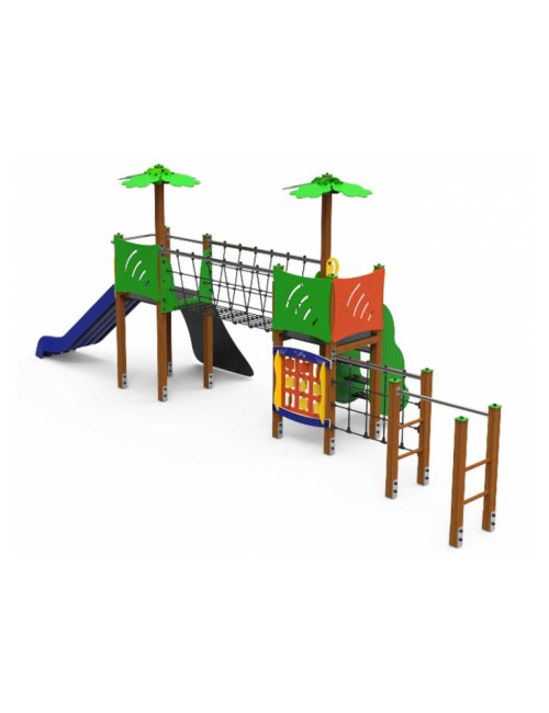 Žaidimo aikštelė su tilteliu