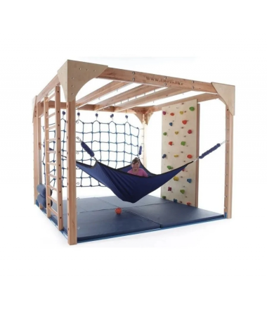 Batutas su 4 elastingomis įtempimo virvėmis 200x200cm