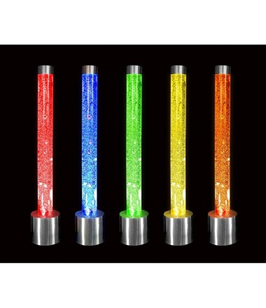 Didelis burbulų vamzdis (180 cm) su apvaliu chromuotu pagrindu ir laikikliu.