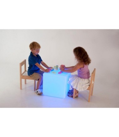 Spalvas keičiantis kubas - stalelis 30 cm