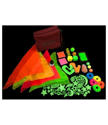 Vidutinio dydžio UV rinkinys (šviečia su UV lempos apšvietimu)