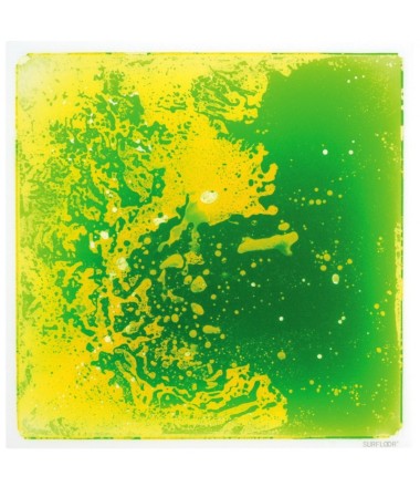 Interaktyvios grindų plytelės žalios / geltonos spalvos 50/50 cm