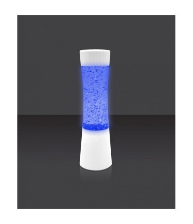 Balta švytinti su blizgučiais lempa