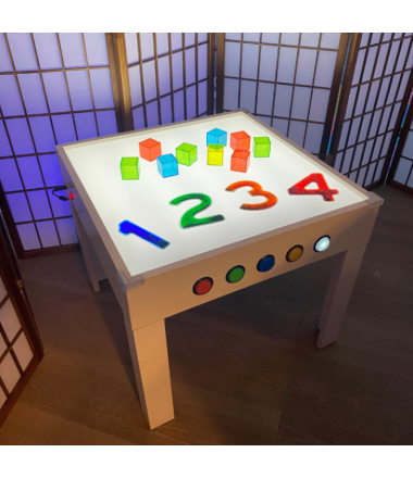 Šviesos stalas su antstaliu - 60 x 60 x 50 cm.