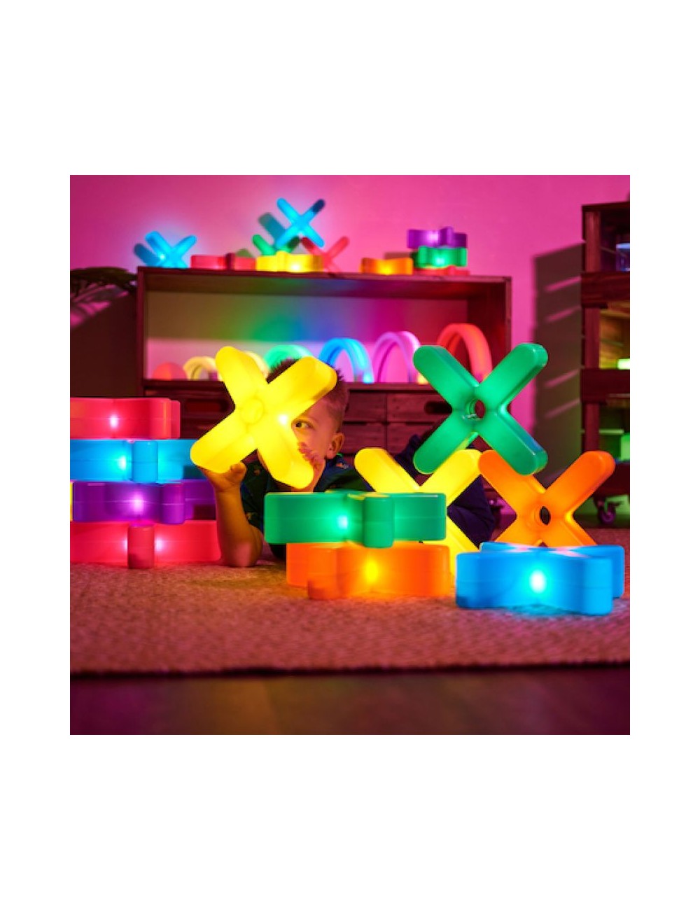 Šviečiantis konstruktorius ''X Forma'' - 12vnt.
