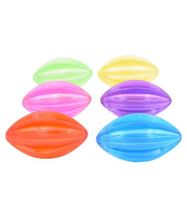 Sensorinis šviečiantis regbio formos kamuolys - 12 cm x 8 cm.