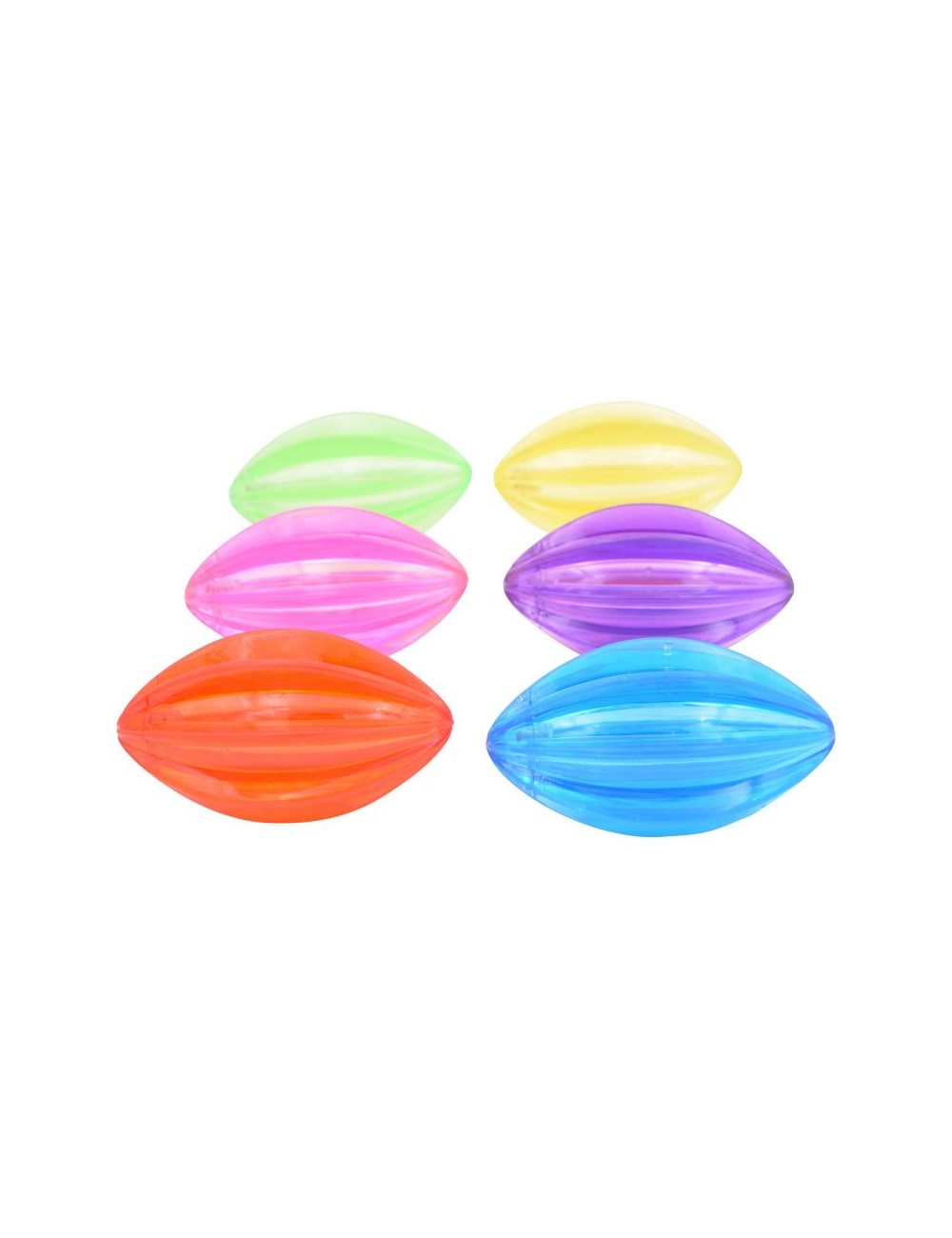 Sensorinis šviečiantis regbio formos kamuolys - 12 cm x 8 cm.