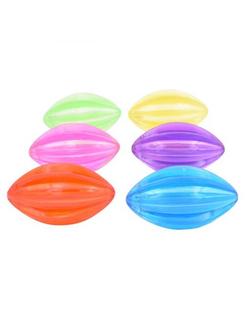 Sensorinis šviečiantis regbio formos kamuolys - 12 cm x 8 cm.