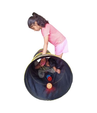 Sensorinis tunelis su 5 LED mirkančiais kamuoliukais - 50x199cm.