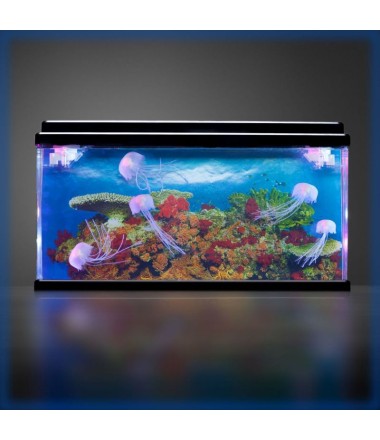 Diselis LED akvariumas su medūzomis - 44 x 23 x 7cm.